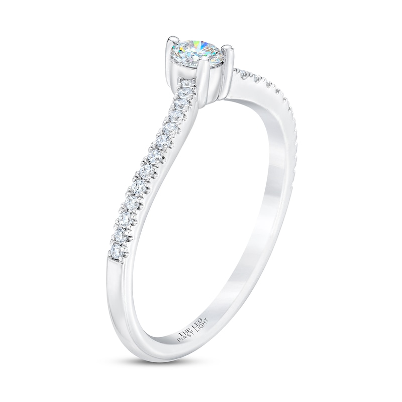 Main Image 2 of Previously Owned THE LEO First Light Diamond Ring 1/3 ct tw 14K White Gold