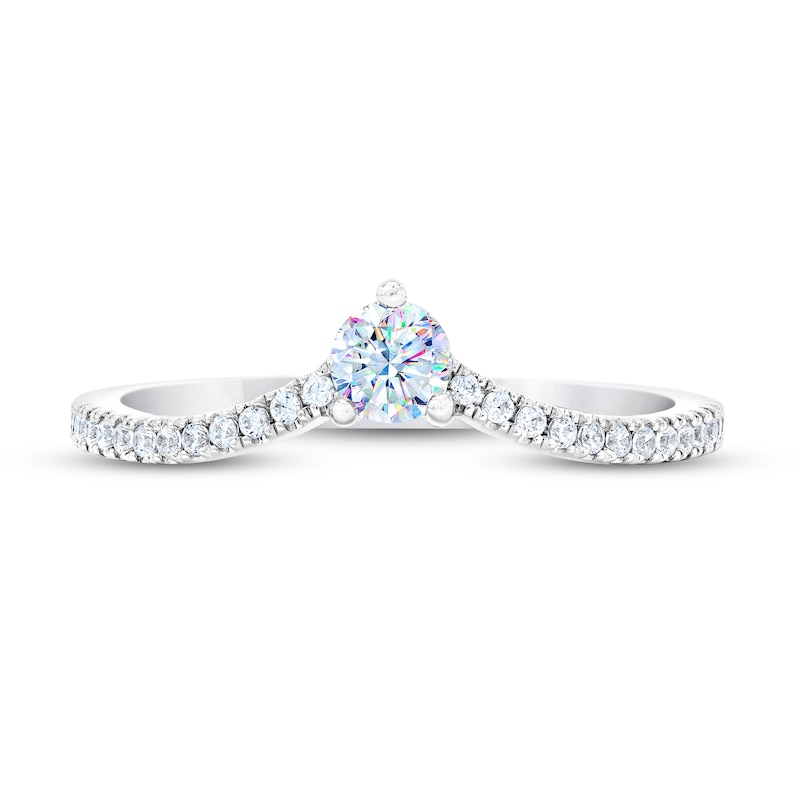 Main Image 3 of Previously Owned THE LEO First Light Diamond Ring 1/3 ct tw 14K White Gold