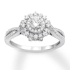 Thumbnail Image 1 of Previously Owned Diamond Engagement Ring 5/8 ct tw Round-cut 14K White Gold