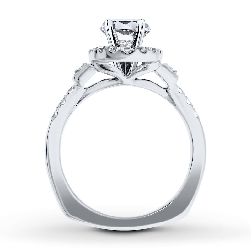 Main Image 2 of Previously Owned Hearts Desire Ring Setting 1/2 ct tw Diamonds 18K White Gold