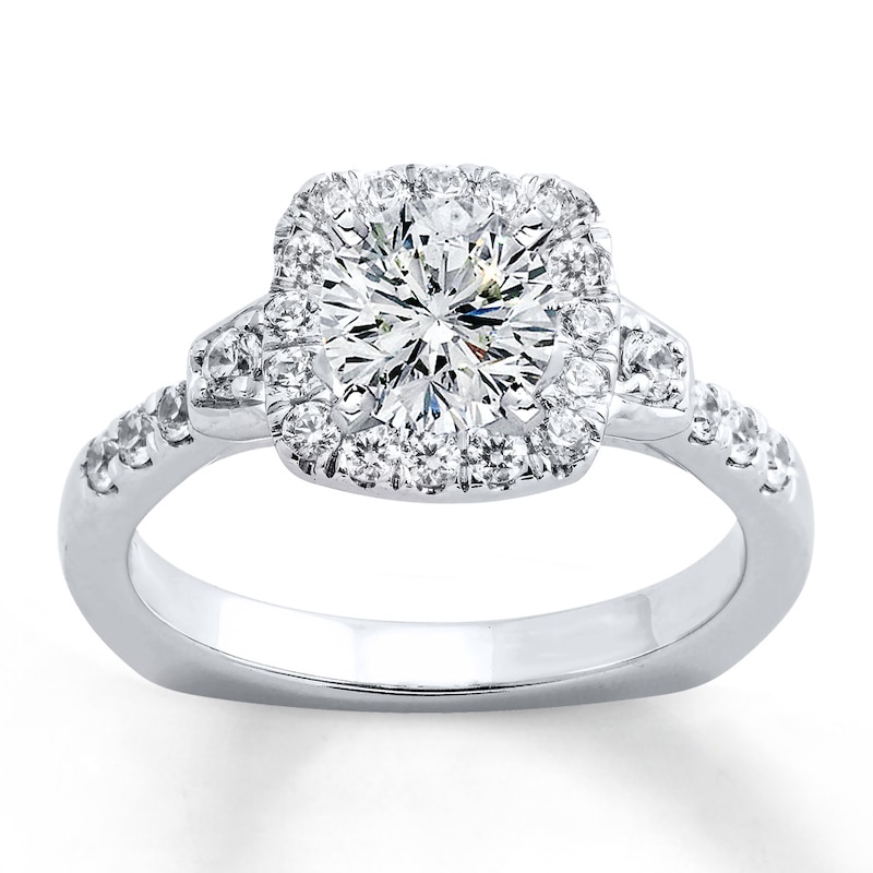 Main Image 3 of Previously Owned Hearts Desire Ring Setting 1/2 ct tw Diamonds 18K White Gold