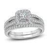Thumbnail Image 1 of Previously Owned Diamond Bridal Set 3/4 ct tw Princess-cut 14K White Gold
