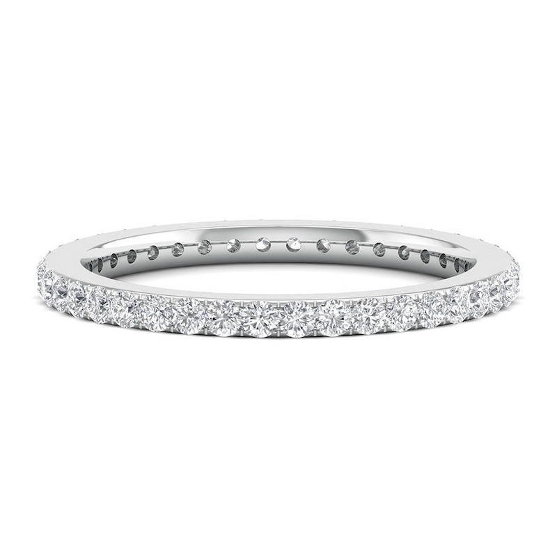 Main Image 4 of Previously Owned Diamond Eternity Band 1/2 ct tw Round 14K White Gold