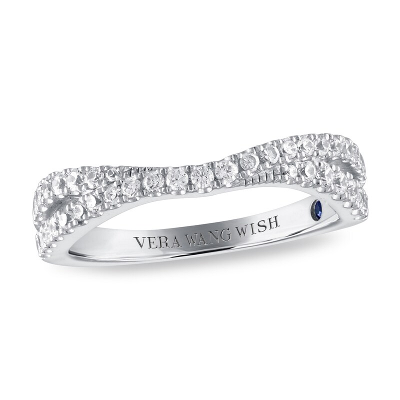 Main Image 1 of Previously Owned Vera Wang WISH Diamond Wedding Band 3/8 ct tw 14K White Gold