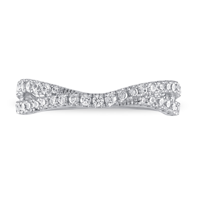 Main Image 3 of Previously Owned Vera Wang WISH Diamond Wedding Band 3/8 ct tw 14K White Gold