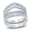 Thumbnail Image 1 of Previously Owned Diamond Insert Ring 1-1/4 ct tw Round/Baguette 14K White Gold