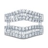 Thumbnail Image 3 of Previously Owned Diamond Insert Ring 1-1/4 ct tw Round/Baguette 14K White Gold