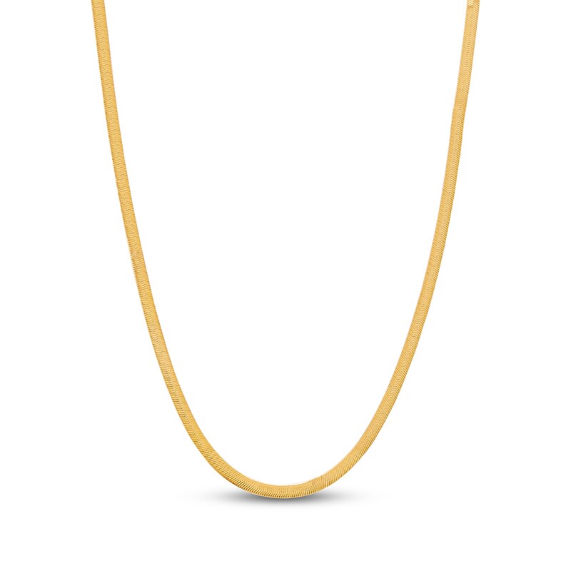 Main Image 1 of Previously Owned Italia D'Oro Solid Herringbone Necklace 14K Yellow Gold