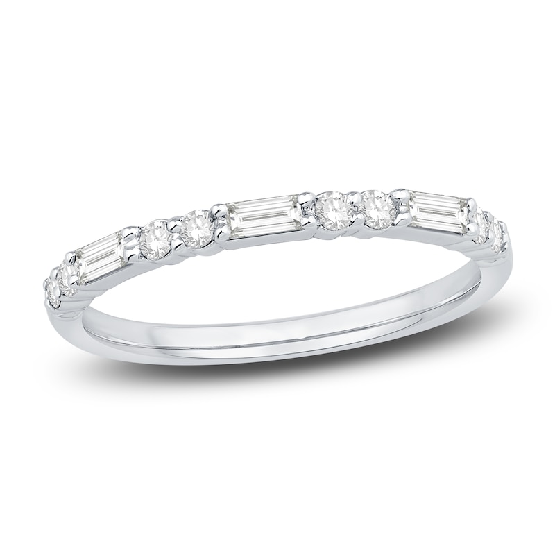 Main Image 1 of Previously Owned Diamond Anniversary Band 1/3 ct tw Baguette/Round Platinum