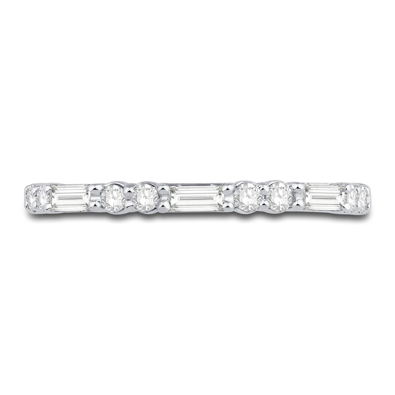 Main Image 3 of Previously Owned Diamond Anniversary Band 1/3 ct tw Baguette/Round Platinum