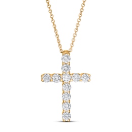 Previously Owned Lab-Grown Diamond Necklace 1 ct tw Round 14K Yellow Gold