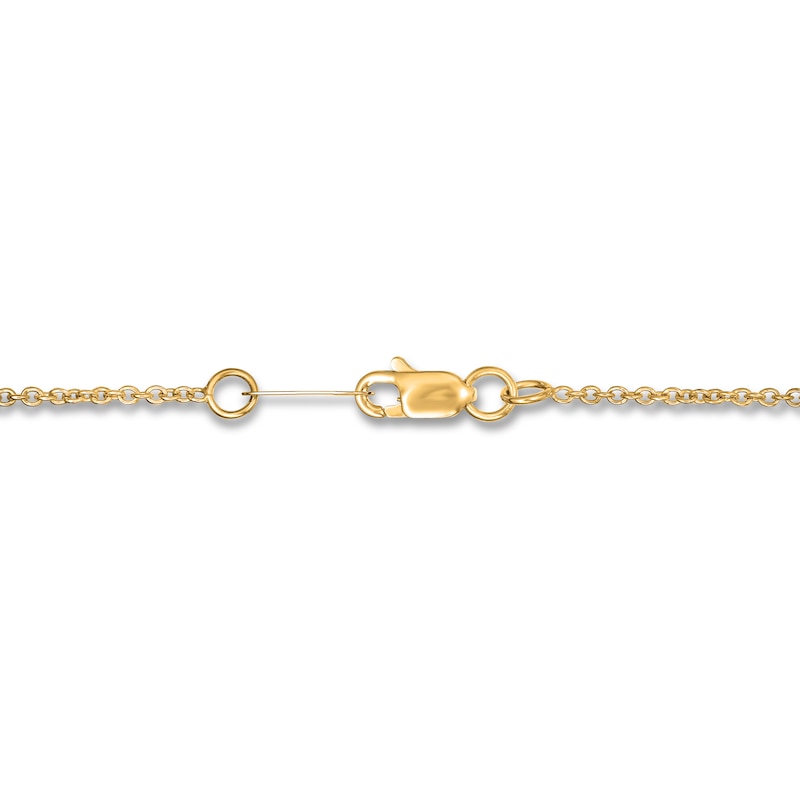 Main Image 3 of Previously Owned Lab-Grown Diamond Necklace 1 ct tw Round 14K Yellow Gold