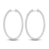 Thumbnail Image 2 of Previously Owned Lab-Grown Diamond Earrings 3 ct tw Round 14K White Gold