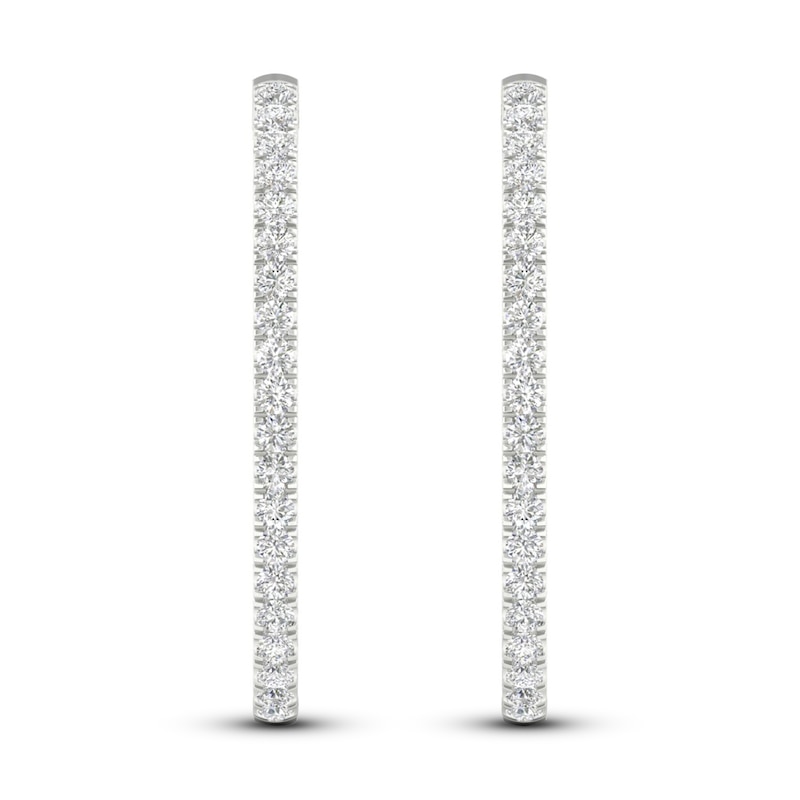 Main Image 3 of Previously Owned Lab-Grown Diamond Earrings 3 ct tw Round 14K White Gold