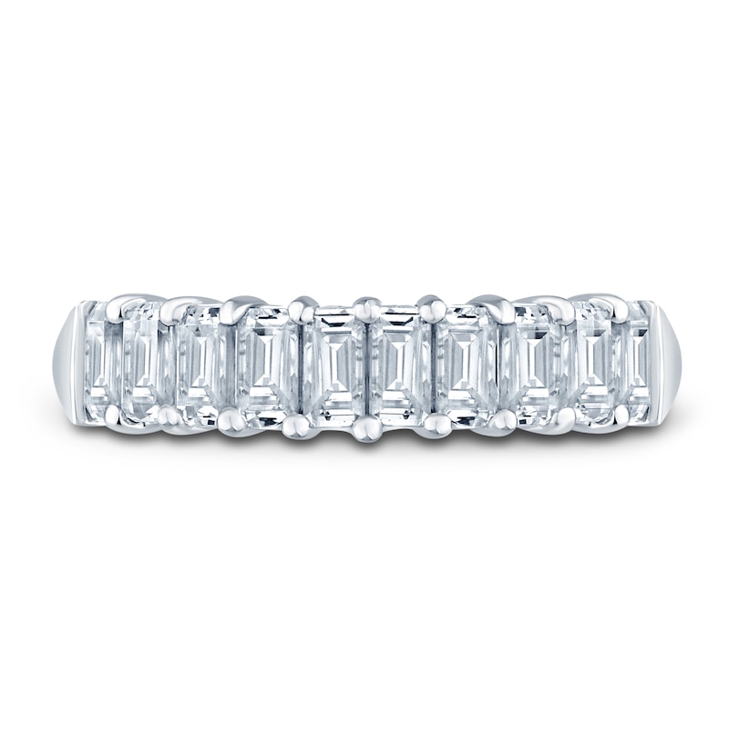 Main Image 3 of Previously Owned Pnina Tornai Lab-Grown Diamond Anniversary Band 2 ct tw Emerald 14K White Gold