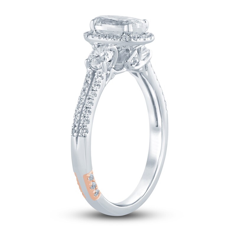 Main Image 2 of Previously Owned Pnina Tornai Lab-Grown Diamond Engagement Ring 1-1/2 ct tw Oval/Round 14K White Gold
