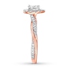Thumbnail Image 3 of Previously Owned Diamond Promise Ring 1/2 ct tw Pear/Round 10K Rose Gold