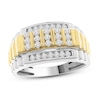 Thumbnail Image 1 of Previously Owned Diamond Wedding Band 1/2 ct tw Round 10K Two-Tone Gold