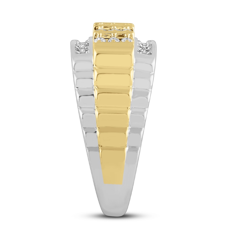 Main Image 2 of Previously Owned Diamond Wedding Band 1/2 ct tw Round 10K Two-Tone Gold