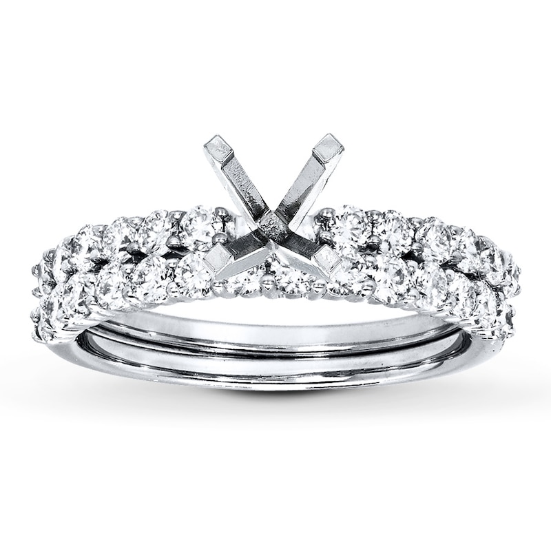 Main Image 1 of Previously Owned Diamond Bridal Setting 7/8 ct tw Round-cut 14K White Gold