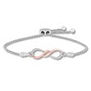 Thumbnail Image 1 of Previously Owned Diamond Infinity Bolo Bracelet 1/10 ct tw Sterling Silver/10K Rose Gold