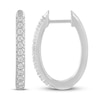 Thumbnail Image 1 of Previously Owned Diamond Hoop Earrings 1/4 ct tw Round 10K White Gold