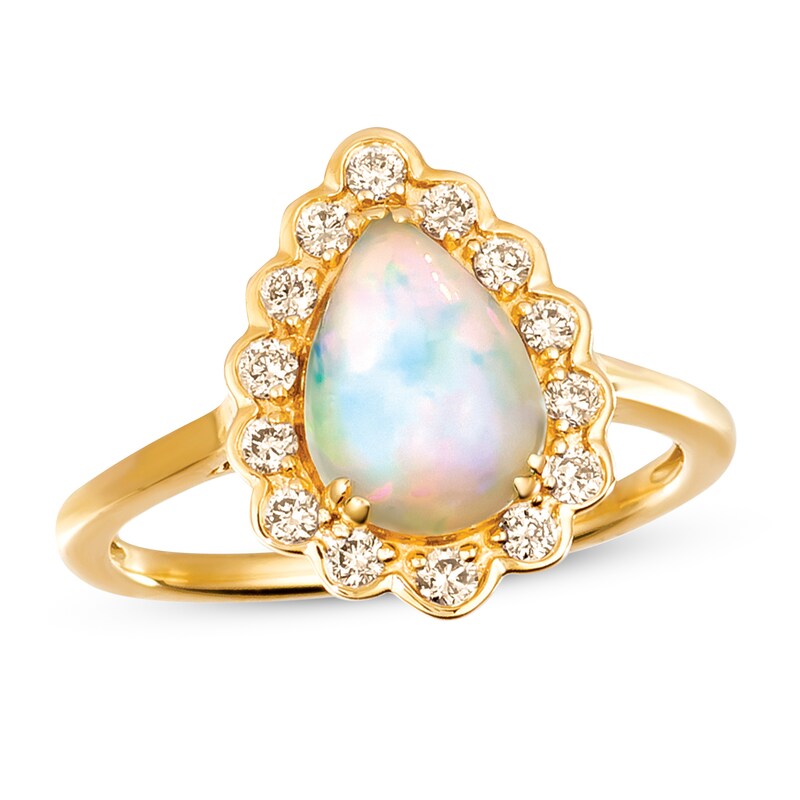 Main Image 1 of Previously Owned Le Vian Opal Ring 1/4 ct tw Diamonds 14K Honey Gold