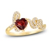 Thumbnail Image 1 of Previously Owned Le Vian Natural Garnet Heart Ring 1/4 ct tw Diamonds 14K Honey Gold