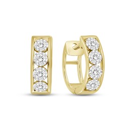 Previously Owned Men's Diamond Earrings 1/4 ct tw Round 10K Yellow Gold with Rhodium
