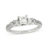 Thumbnail Image 1 of Previously Owned Diamond Engagement Ring 1-1/8 ct tw Princess/Round 14K White Gold
