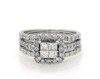 Thumbnail Image 1 of Previously Owned Princess & Round-Cut Diamond Ring 1-1/2 ct tw 14K White Gold