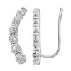 Thumbnail Image 1 of Previously Owned Diamond Earring Climbers 1/4 ct tw Round-cut 10K White Gold