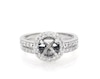 Thumbnail Image 1 of Previously Owned Diamond Halo Bridal Set 1/2 ct tw 14K White Gold