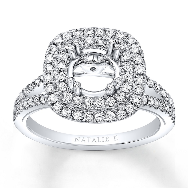 Main Image 1 of Previously Owned Natalie K Ring Setting 3/4 ct tw Diamonds 14K White Gold