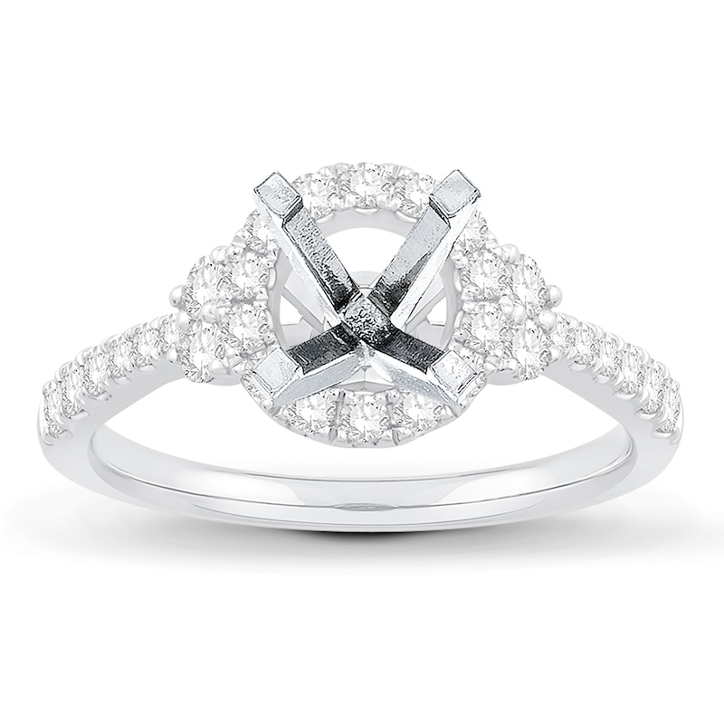 Main Image 1 of Previously Owned Diamond Engagement Ring Setting 5/8 ct tw Round Platinum