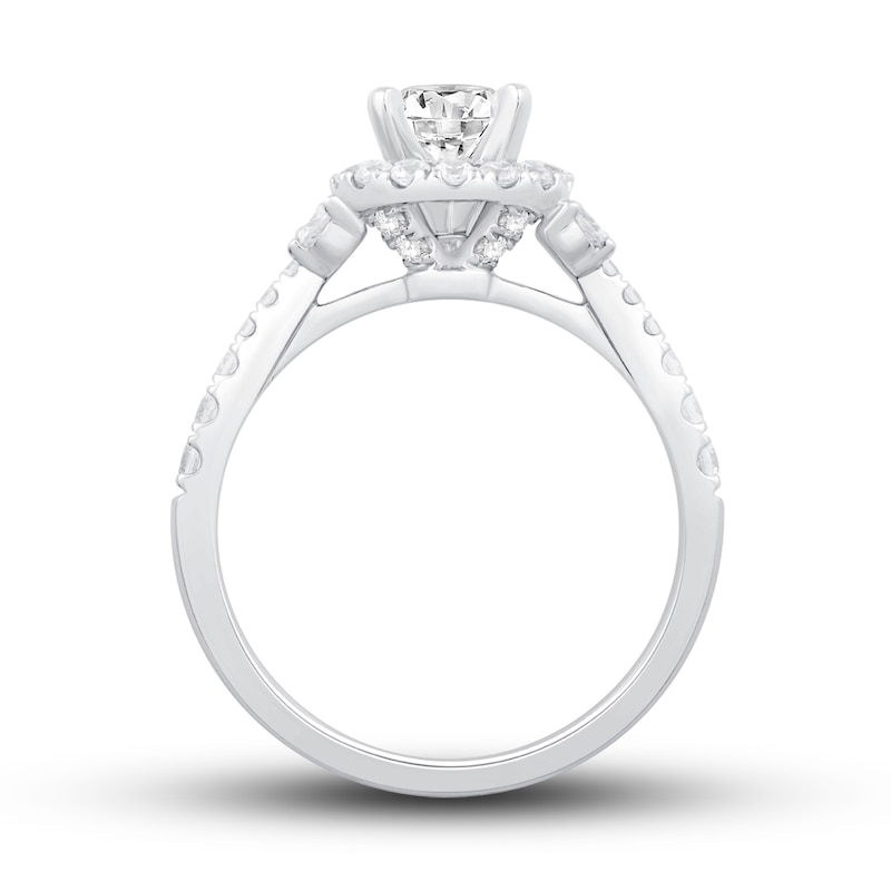 Main Image 2 of Previously Owned Diamond Engagement Ring Setting 5/8 ct tw Round Platinum