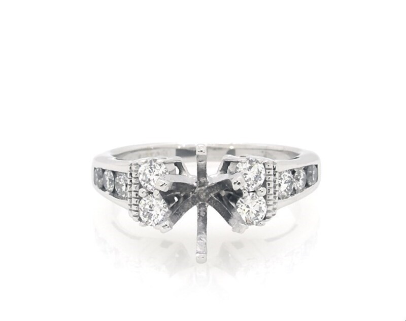 Main Image 1 of Previously Owned Diamond Engagement Ring Setting 5/8 ct tw 18K White Gold & Platinum