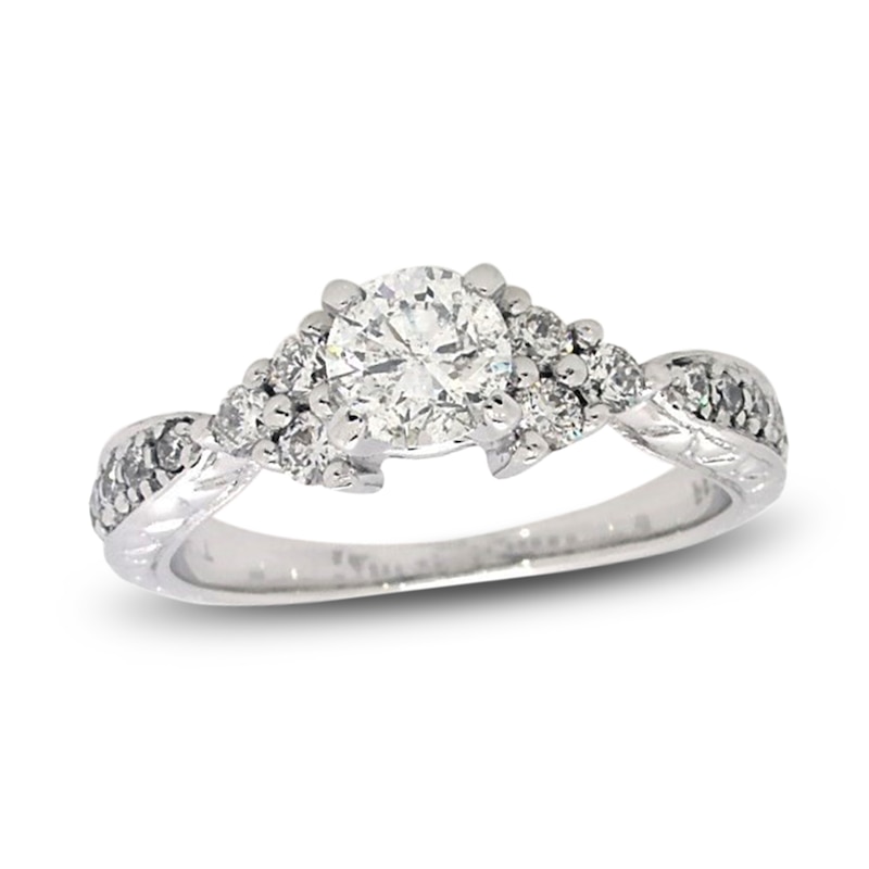 Main Image 1 of Previously Owned Diamond Engagement Ring 1 ct tw Round 14K White Gold