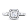 Thumbnail Image 3 of Previously Owned Vera Wang WISH Diamond Engagement Ring 1-1/2 ct tw Princess/Round 14K White Gold