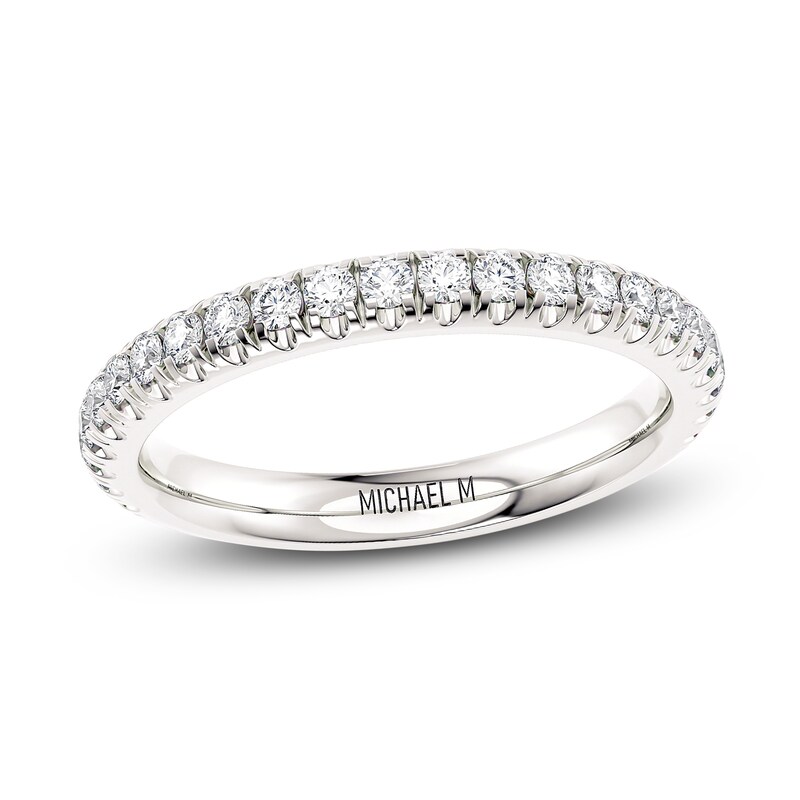 Main Image 1 of Previously Owned Michael M Diamond Wedding Band 1/2 ct tw Round 18K White Gold