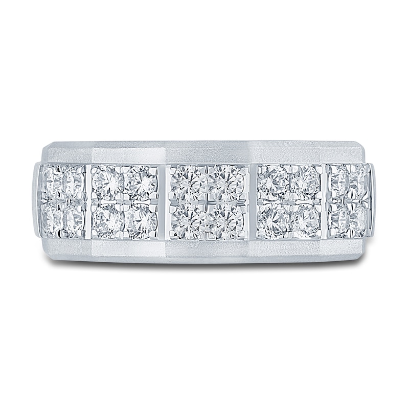 Main Image 3 of Previously Owned Men's Diamond Ring 1 ct tw Round 14K White Gold