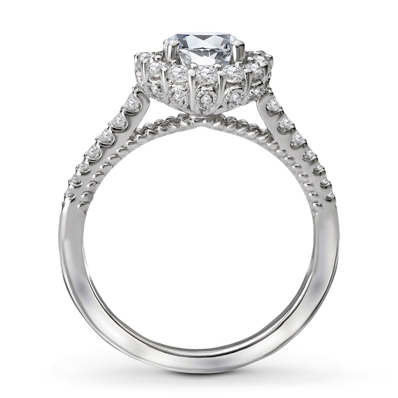 Main Image 2 of Previously Owned Diamond Engagement Ring Setting 1/2 ct tw Round 14K White Gold