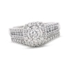 Thumbnail Image 1 of Previously Owned Diamond Bridal Set 1-1/8 ct tw Round 14K White Gold