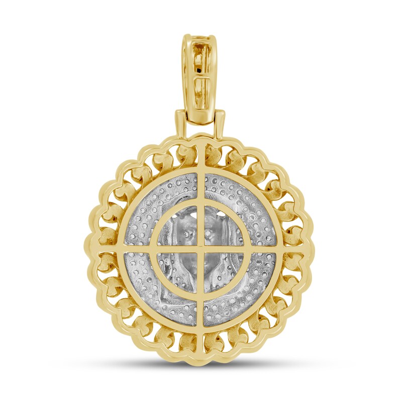 Main Image 4 of Previously Owned Men's Diamond Charm 1/2 ct tw Round 10K Yellow Gold/Rhodium