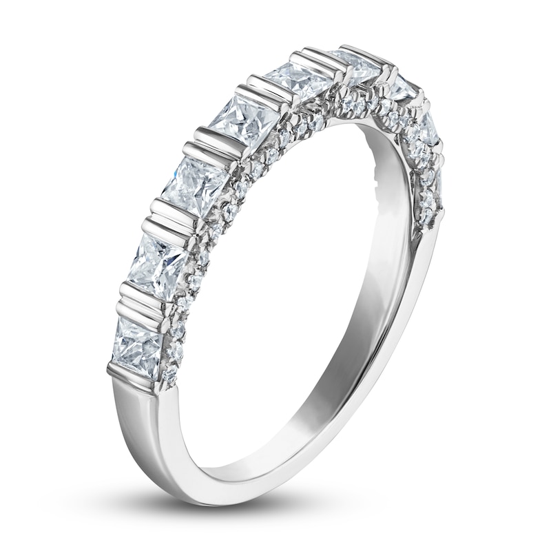Main Image 2 of Previously Owned Diamond Anniversary Band 1 ct tw Princess/Round 14K White Gold