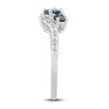 Thumbnail Image 2 of Previously Owned Montana Blue Natural Sapphire Ring 1/6 ct tw Diamonds 10K White Gold