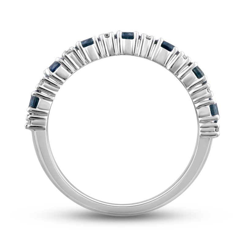Main Image 2 of Previously Owned Montana Blue Natural Sapphire Ring 1/3 ct tw Diamonds 10K White Gold