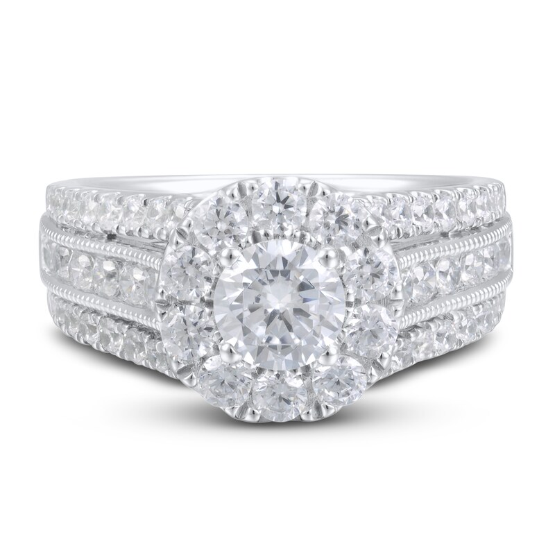 Main Image 3 of Previously Owned Diamond Engagement Ring 2-1/4 ct tw Round 14K White Gold