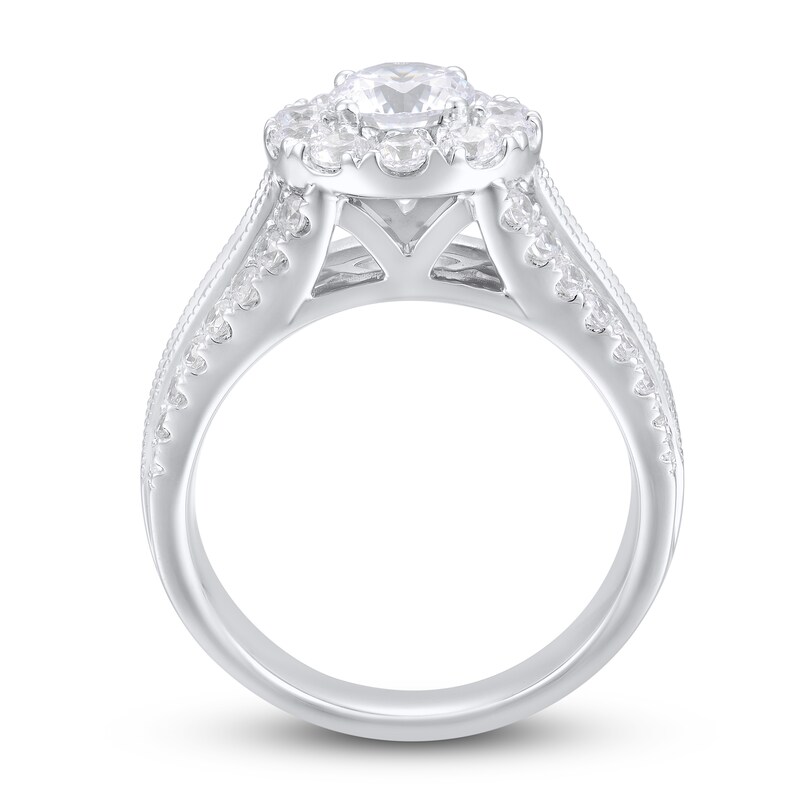 Main Image 4 of Previously Owned Diamond Engagement Ring 2-1/4 ct tw Round 14K White Gold