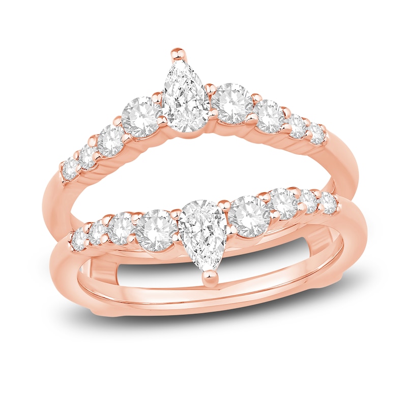 Main Image 1 of Previously Owned Diamond Enhancer Ring 7/8 ct tw Round/Pear 14K Rose Gold